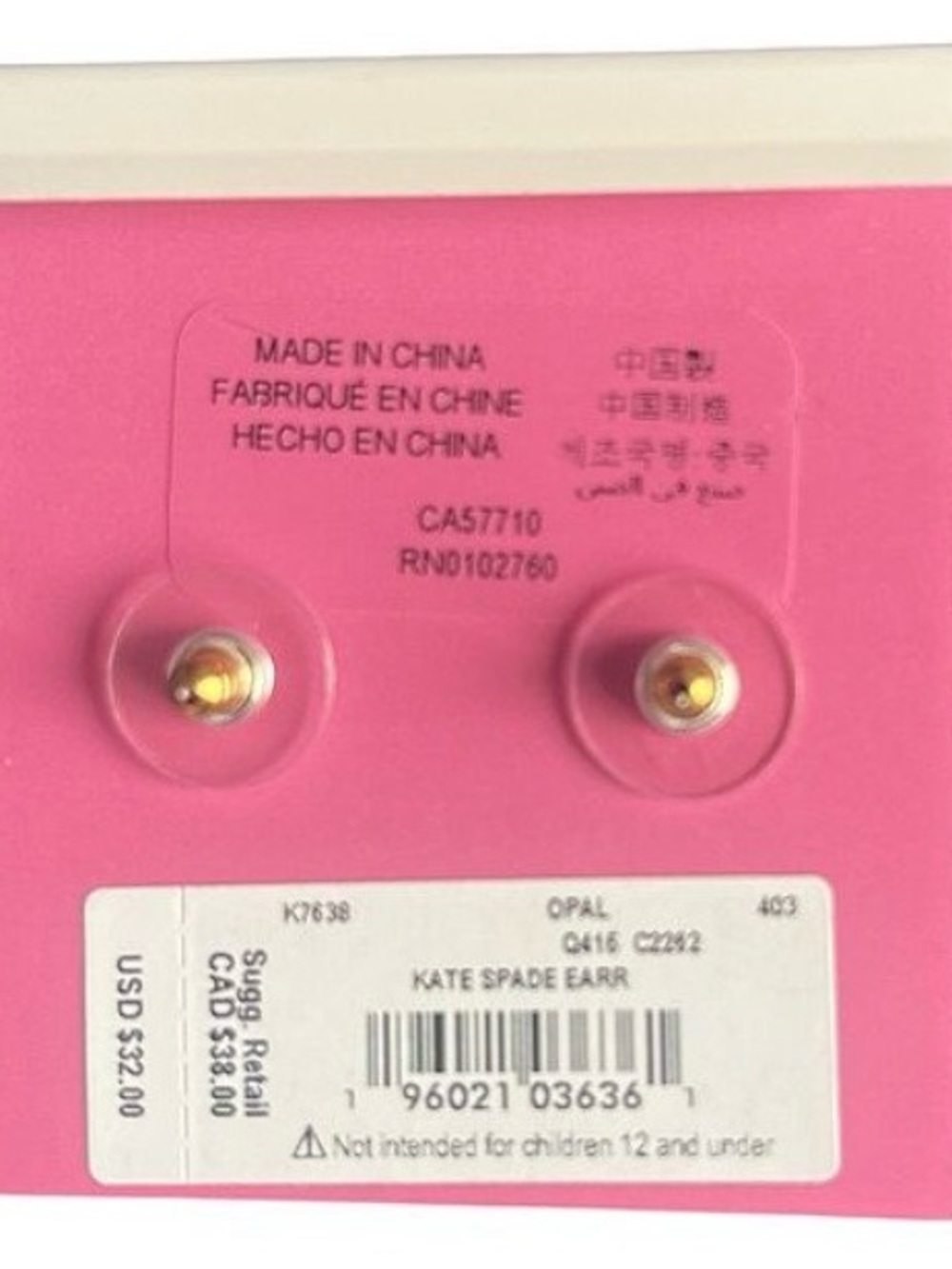 kate spade Opal Druzy Stud Earrings in Gold-Tone - Picture 2 of 2